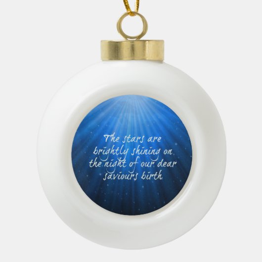 星は輝く救世主の親愛誕生 セラミックボールオーナメント (正面)