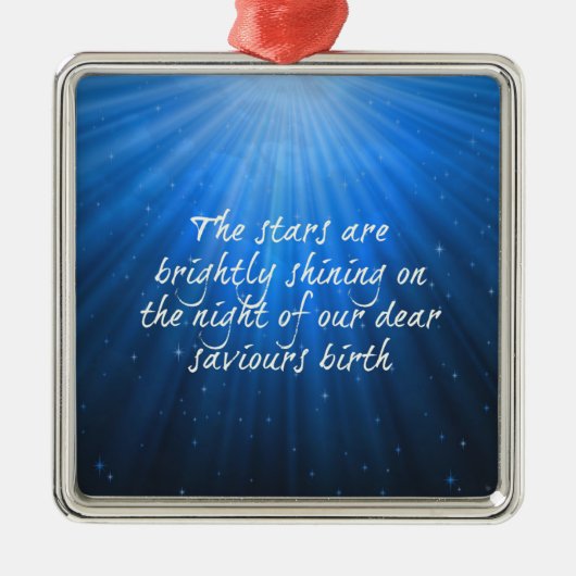 星は輝く救世主の親愛誕生 メタルオーナメント (正面)