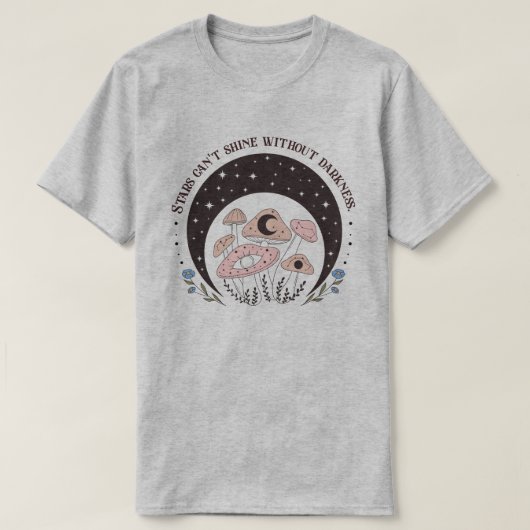 星は闇なしでは輝けない Tシャツ (デザイン正面)