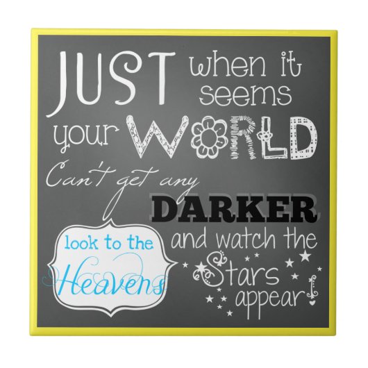 星は陶磁器の瓦感動的のように見える タイル (正面)