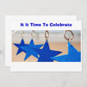 星は「今が時だ」と祝言う招待状 招待状 (正面/裏面)