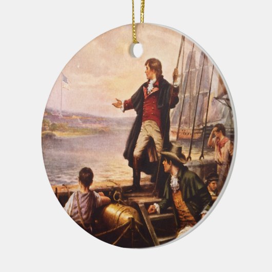 星はPercy Moranによって旗をちりばめました セラミックオーナメント (左)