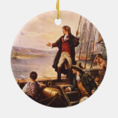 星はPercy Moranによって旗をちりばめました セラミックオーナメント (裏面)