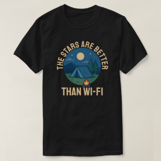 星はWi-Fiより優れている Tシャツ