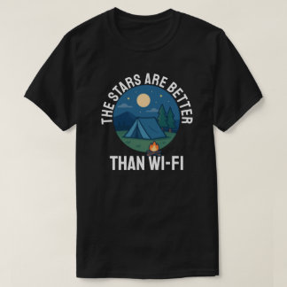 星はWi-Fiより優れている Tシャツ