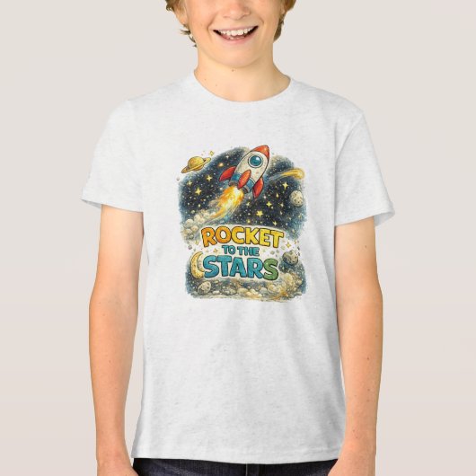 星へのロケット トライブレンドTシャツ (正面)