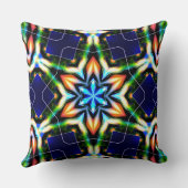 星または花のクラッキング金属の鎧、青マット クッション (裏面)