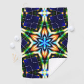 星または花のクラッキング金属の鎧、青マット ゴルフタオル (インサイチュ)