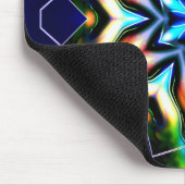 星または花のクラッキング金属の鎧、青マット マウスパッド (コーナー)