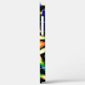 星または花のクラッキング金属の鎧、青マット Case-Mate iPhoneケース (裏面 / 左)