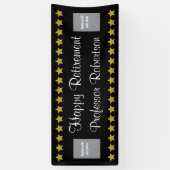 星や写真で金ゴールドを楽しむ 横断幕 (縦)