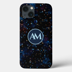 星や惑星が浮かぶ夜空パーソナライズされた iPhone 13ケース