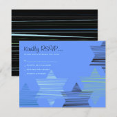 星をつなぐ バー・バット・ミツバ・レセプションカード 招待状 (正面/裏面)