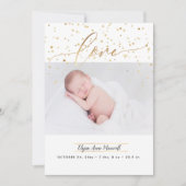 星をまき散らし、誕生の告知+ありがとう 招待状 (正面)