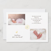 星をまき散らし、誕生の告知+ありがとう 招待状 (裏面)