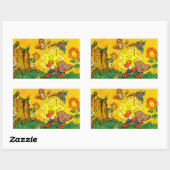 星をキラキラ光らせる。ステッカー–7形状および2サイズ 長方形シール (シート)