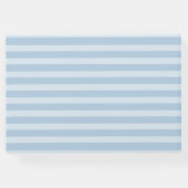 星をストライプ持つテディベアの青い ゲストブック (裏面)