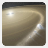 星を切り裂のまわりにかれる彗星 スクエアシール (正面)