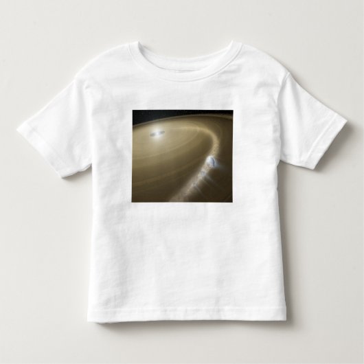 星を切り裂のまわりにかれる彗星 トドラーTシャツ (正面)