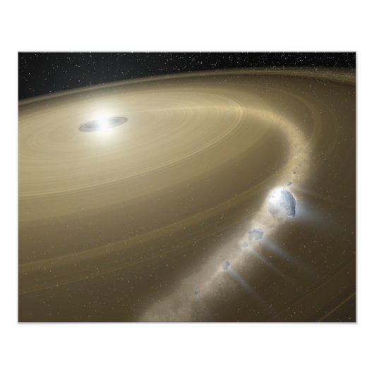 星を切り裂のまわりにかれる彗星 フォトプリント            (正面)