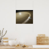 星を切り裂のまわりにかれる彗星 ポスター (キッチン)