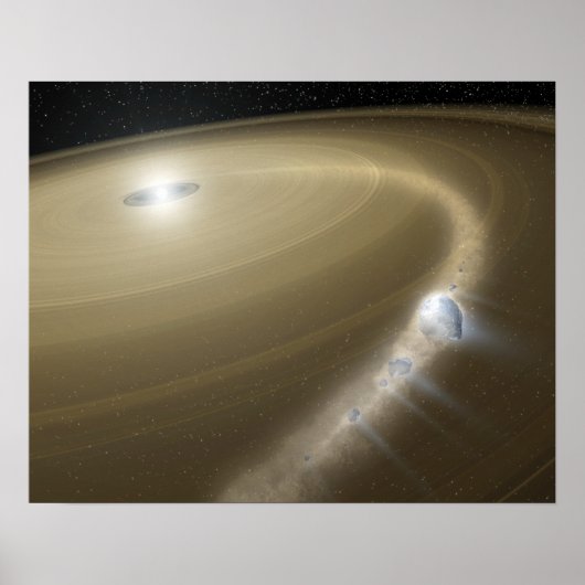 星を切り裂のまわりにかれる彗星 ポスター (正面)