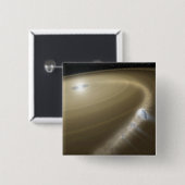 星を切り裂のまわりにかれる彗星 缶バッジ (正面&裏面)