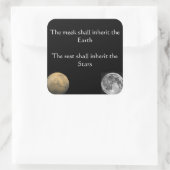 星を受け継ぐ！ノートパソコンのステッカー スクエアシール (バッグ)