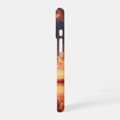 星を含む超現実的な反射球体 iPhone 16ケース (左側面)