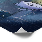 星を彼女の空に置くプリント ポスター (角)