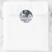 星を待つ – 冬のファンタジーシール ラウンドシール (バッグ)