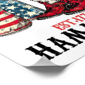 星を得るSpangled Hambled Est 1776 ポスター (角)