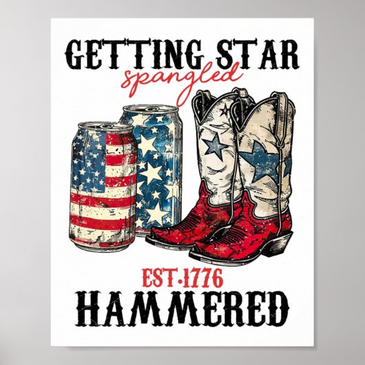 星を得るSpangled Hambled Est 1776 ポスター (正面)