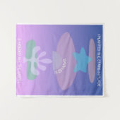 星を所定の位置に植えた タペストリー (正面(横))