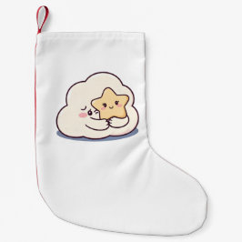 星を抱くシャイな雲 スモールクリスマスストッキング