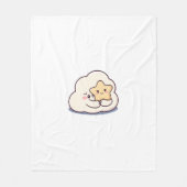 星を抱くシャイな雲 フリースブランケット (正面)