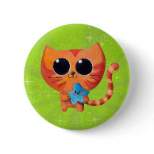 星を持つかわいいオレンジ猫