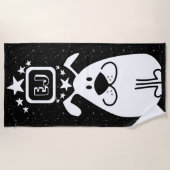 星を持つかわいいドードル犬|過去記事 ビーチタオル (正面)