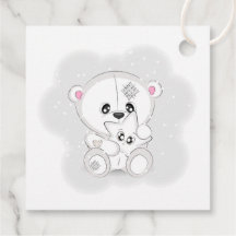 星を持つかわいい白くま