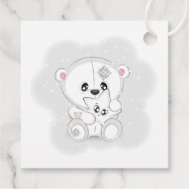 星を持つかわいい白くま フェイバータグ