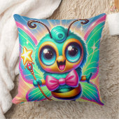 星を持つカラフルなかわいい蜂のキャラクター クッション (ブランケット)