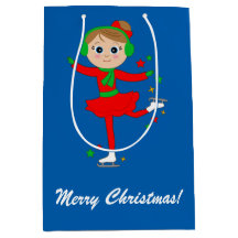 星を持つクリスマスのアイススケーター