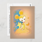 星を持つネズミ ポストカード (正面/裏面)