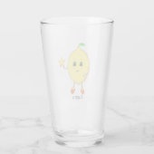 星を持つ可愛いレモン タンブラーグラス (裏面)