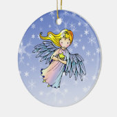 星を持つ可愛い天使のクリスマスオーナメント セラミックオーナメント (左)
