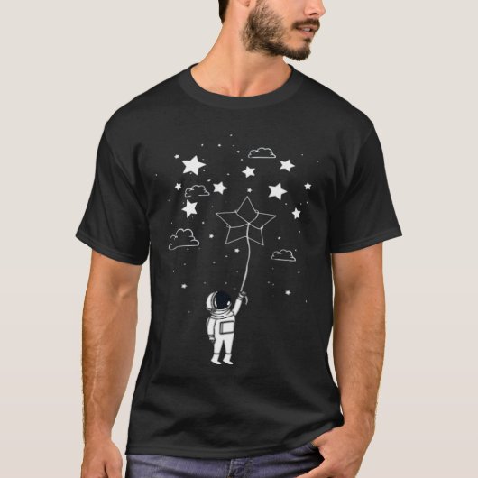 星を持つ宇宙飛行士 Tシャツ (正面)