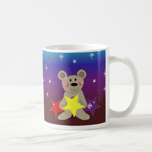 星を持つ小さな熊 コーヒーマグカップ (右)
