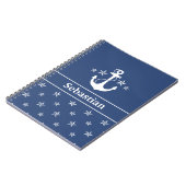 星を持つ青いいかり ノートブック (左側)