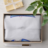 星を持つ青い熱帯ピランハ 薄葉紙 (ギフト)