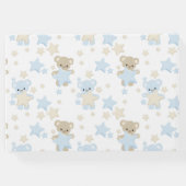 星を持つ青とタンのテディベア ゲストブック (裏面)